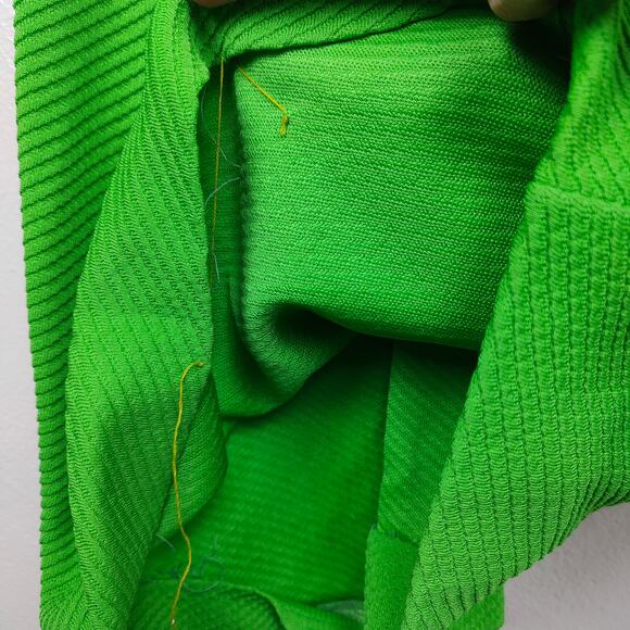 Vintage 60s Bobbie Brooks Dress Womens XS Lime Green Tie Waist Mod Retro FLAWS - Picture 6 of 10